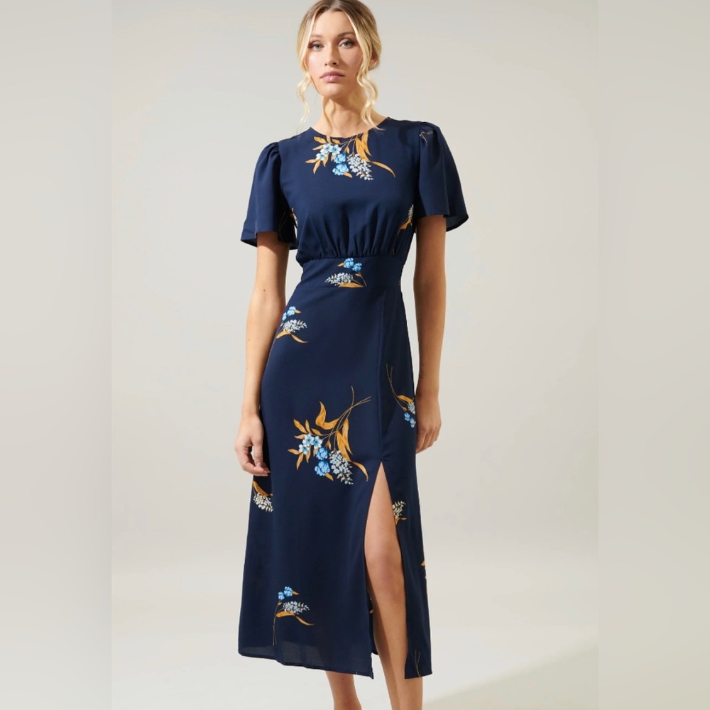 Sugarlips | Dusk Bloom Floral Midi Dress, Worn Once
